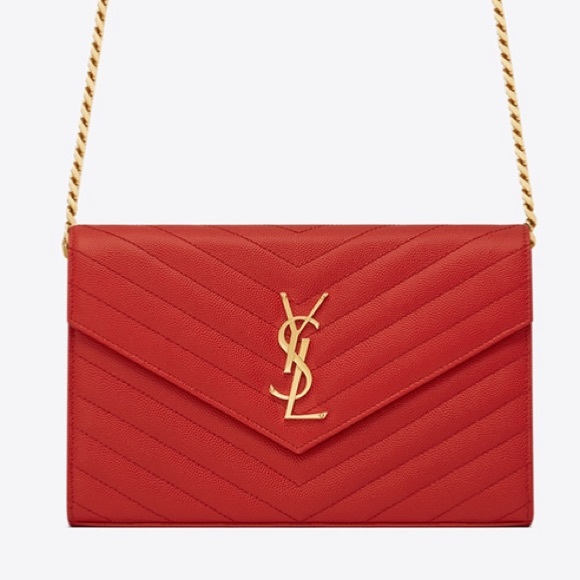 ysl red purse